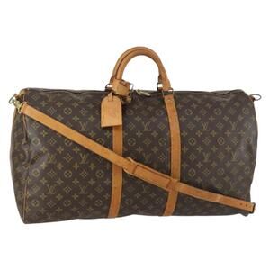 LOUIS VUITTON Monogram Keepall Bandouliere 60 Boston Bag M41412 LV Auth 158978
